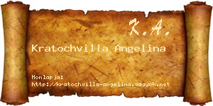Kratochvilla Angelina névjegykártya